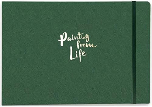 Handmade Watercolor Journal, 7.6x5.3'', 140lb/300gsm, Cold Press, 20 Sheets/40 Pages,Sketchbook,Travel Notebook, Suit for Watercolor/Pen Light Color/Gouache/Acrylic/Sketching
