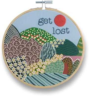FUNATIC Get Lost Funny Nature Themed Embroidery Kit for Adults Teens