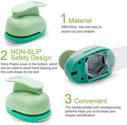 UCEC Hexagon Paper Punch, 2 Inch Hexagon Punch for Paper Crafts, Large Hole Punch Paper Punch Shapes for Crafting Scrapbooking Cards Arts Quilting DIY Fun Projects
