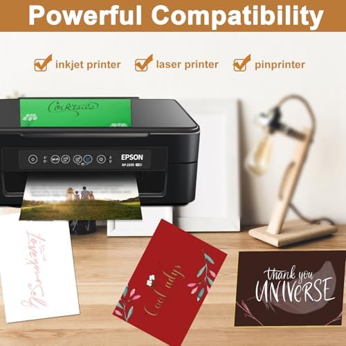 Silunkia 40 Sheets White Cardstock 8.5 x 11 Printer Paper 75lb