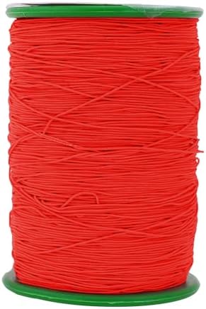 Mandala Crafts 0.6mm Red Shirring Elastic Thread for Sewing, 546 Yards