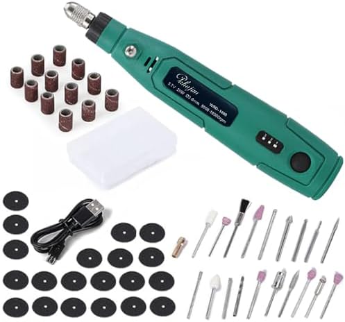 3 Speeds 44pcs Mini Cordless Rotary Tool Set - USB Rechargeable 3.6V Motor, Ergonomic Design for Sanding, Polishing, Drilling, Etching & DIY Crafts - Includes Multiple Bits & Accessories