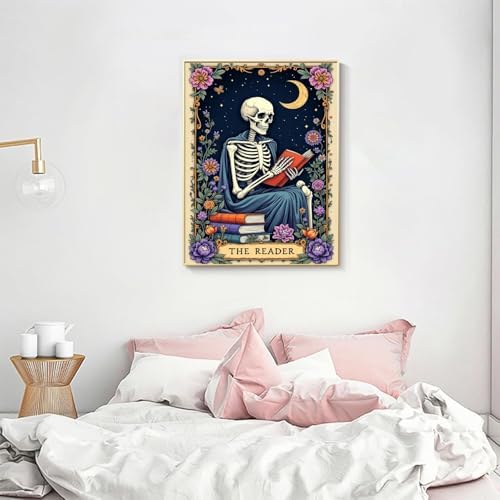 Skull Diamond Art Kits for Adults Funny Diamond Painting Kit for Beginner