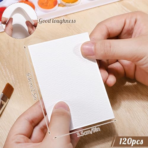 120 Sheets Watercolor Paper, 2.5 x 3.5 in, 140 Lb/300 GSM, White