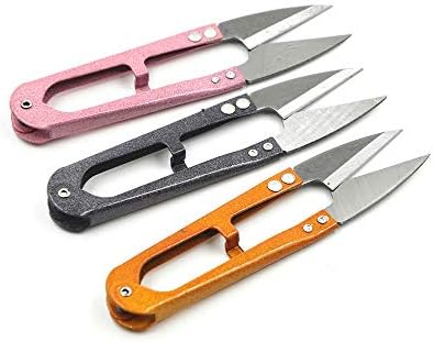 DEEINN 4.1inch Sewing Scissors(pack of 3) Yarn Thread Cutter Small Snips Trimming Nipper - Great for Stitch, Mini DIY Supplies (Multicolored-3)