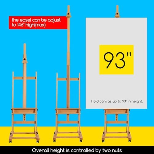 MEEDEN Adjustable H Frame Art Easel: Easel Stand for Painting and Display