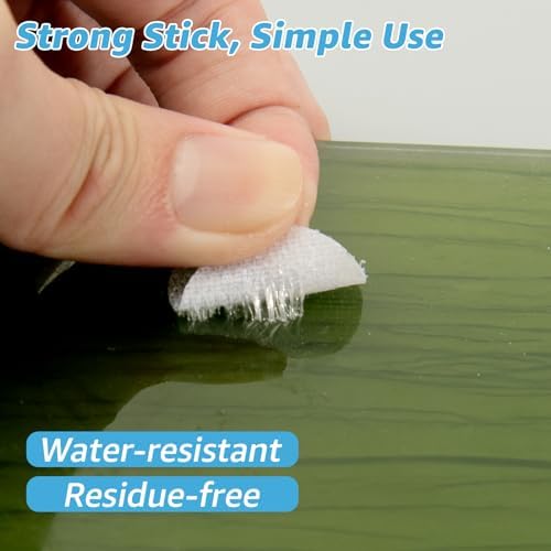 Art3d 40 Sets Hook and Loop Adhesive Dots, 1"x 1" Sticky Back, White