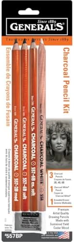 General Pencil 138504 Charcoal Pencil Kit-5 Pieces