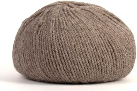 100% Baby Alpaca Yarn for Knitting & Crocheting - Set of 3 Skeins of Premium Yarn DK - Lightweight, Hypoallergenic & Thermal Peru Made - Ideal for Delicate Projects (N024 - Wood)