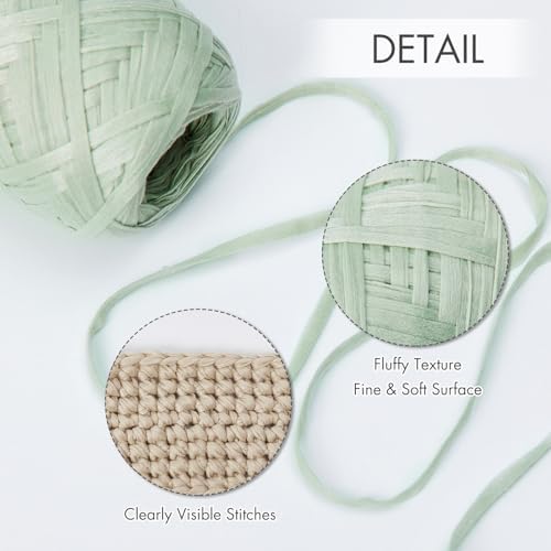 NICEEC 6 Skeins Soft Tape Yarn-Weaves
