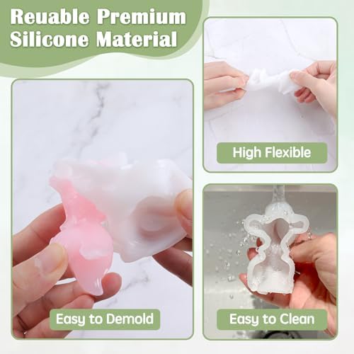 2 Pack Animal Silicone Molds, Frog Resin Molds with Realistic Shapes (Frog＆Koi Fish)