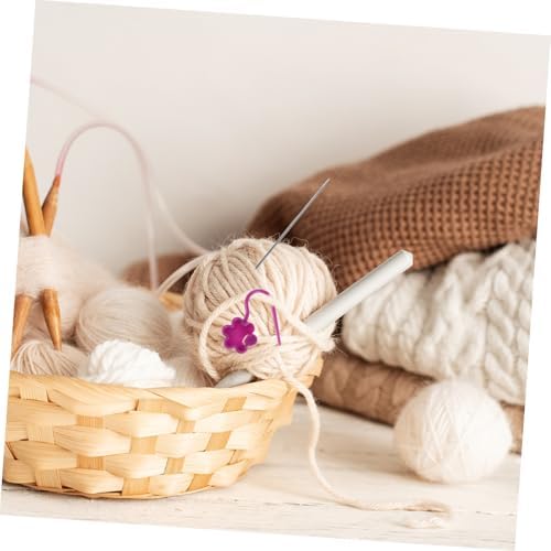 TEHAUX 1 Set Knitting Tool with Stitch Savers Caps Crochet Needles Row Counters Yarn Clips Portable Knitting Accessories for Crafting Projects Anywhere