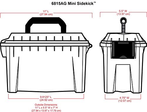 ArtBin 6815AG Mini Sidekick Carrying Case, Portable Art & Craft Organizer with Handle, [1] Plastic Storage Case, Clear (Pack of 6)