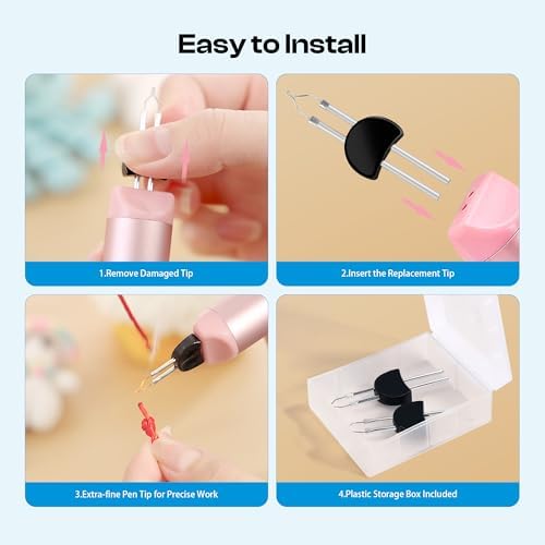 Caydo Thread Burner Replacement Tips, for T-007U, 2 Pieces per Pack