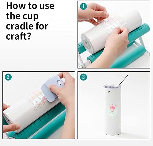 PYD Life Cup Tumbler Cradle Holder for Sublimation Craft Mint Green