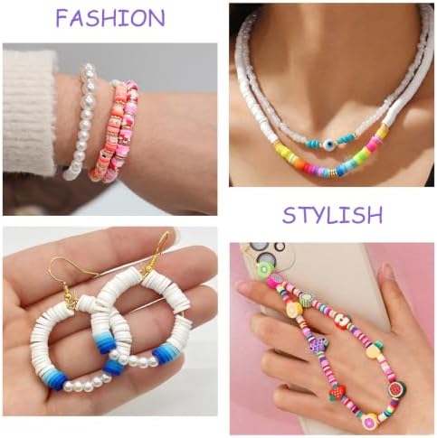 Redtwo 46000 Pcs 192 Colors Clay Beads Friendship Bracelet Making Kit | 9 Boxes Flat Polymer Clay Heishi Beads Set for Jewelry Making with Letter Bead Elastic String, Gifts for Girls 8-12