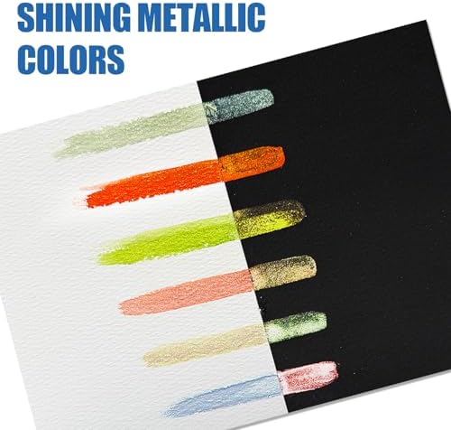 CraftyManor Mini Super Glitter Watercolor Paint Set, 20 Colors Ultra-Shimmer Metallic Watercolour Painting Sets, Solid Pearl Water Color Paints for Adult, 1ml Trial Pack (Easter)