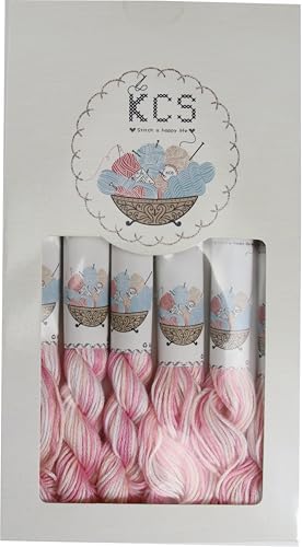KCS Big skeins of 25 Meters Size 25 Color Variegated Cross Stitch Stranded Threads,6 skeins,4170