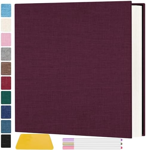 Zesthouse Large 18In Photo Album Self Adhesive 60 Pages, Scrapbook Albums with Sticky Page Holds 10x12 & 8x10 & 5X7 & 4x6 Pictures, DIY Photo Book Ideal Gift for Family Wedding Baby