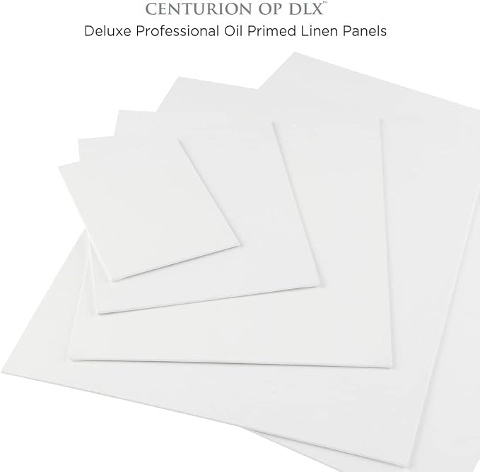 Centurion Deluxe Oil Primed Linen Panel 11"x14" - 18 Panels - Art Supplies for Oil & Alkyd Paintings, Professional Canvas Replacement, Acid-Free Medium Texture, Rigid MDF Painting Boards