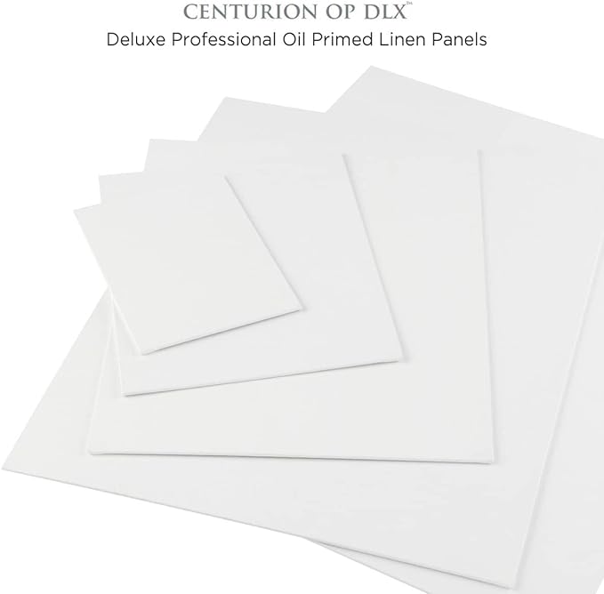 Centurion Deluxe Professional Oil Primed Linen Canvas Bundles - 48 Small Panels - Art Supplies for Oil & Alkyd Paintings, Professional Canvas Replacement, Acid