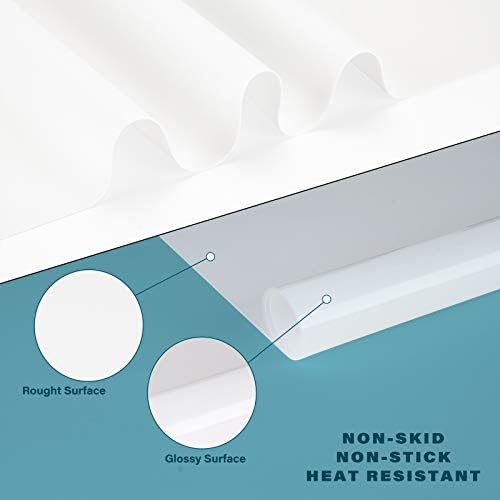 Gartful Extra Large Transparent Silicone Mat, Countertop Protector, 25.2 x 17.7 inches Silicone Sheet for Crafts Resin Jewelry Casting Mat Pad Nonstick Table Placemat