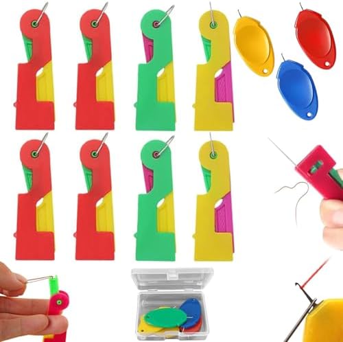 Automatic Needle Threader, 11 Pcs Sewing Needle Threaders Automatic Needle Threading Device for Sewing Embroidery Cross Stitch Craft Stitching Knitting Quilting.