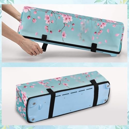 Binienty Pink Plum Blossom Cutting Machine Dust-Proof Bag Craft Tool Organizer Washable with 3 Pockets Portable Cutting Machine Dust Cover Fashion Home Accessory
