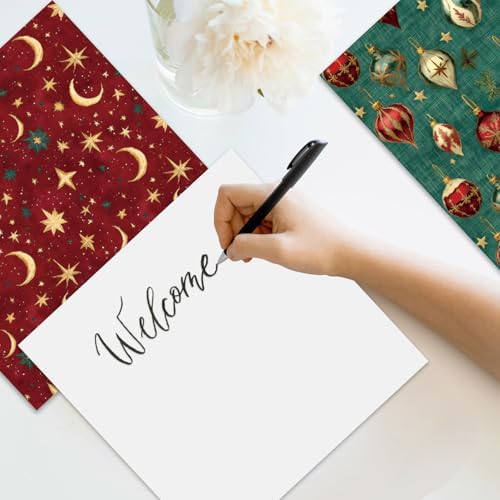 6inch Christmas Scrapbooking Cardstock Decorative - 24 Sheets Patterns Designed Paper Pad Decoupage Folded Card Making Origami Gift Wrapping Supplies for Journals DIY Crafts