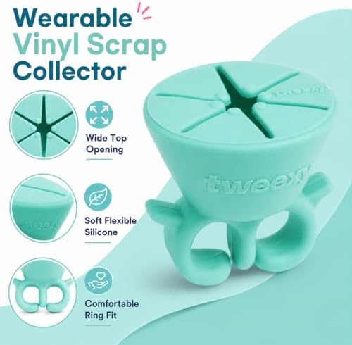 tweexy Wearable Vinyl Weeding Scrap Collector Ring for HTV Crafts – Mint