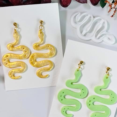 Xaekicr Polymer Clay Cutter Snake Shape – Curvy Clay Earring Cutter for Polymer Clay Jewelry, Bold Clay Tools for DIY Earrings, Halloween Crafts and Y2K Accessories