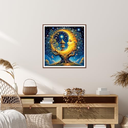 KUKUDEM Tree Diamond Painting Kits for Adults, Diamond Art Kits 12×12inch