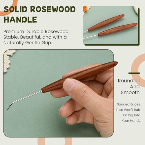 Wuadua 1Pcs Knitting Loom Hook, Ergonomic Crochet Hooks for Knit Picker