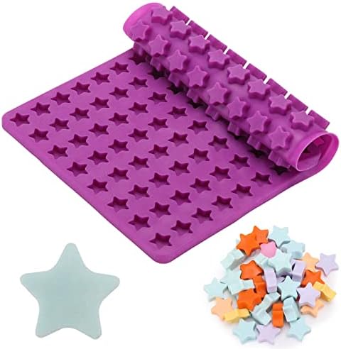 112 Cavity Mini Star Silicone Molds Fun Shaped Chocolate Molds for Homemade Dog Training Treats, Gummies, Candy, Chocolate Chips,Biscuits