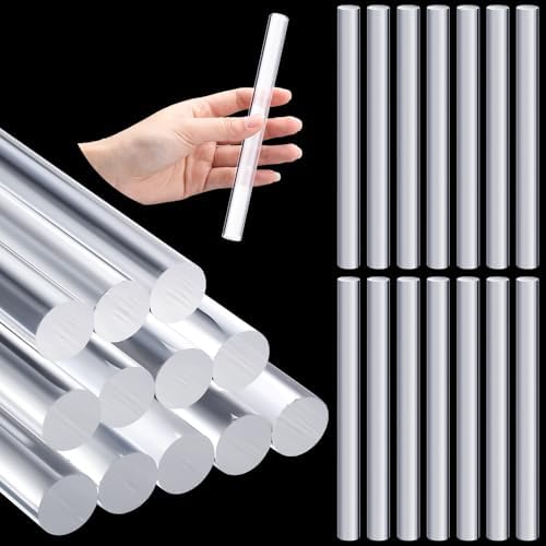 Clabby 26 Pieces Acrylic Clay Roller Plastic Polymer Pin, 6.5 x 0.5 Inch | Clear Plastic Tube Roller, Small Rolling Pins for Crafts, Bulk Pack Handmade Art Supplies, Smooth Surface DIY Projects