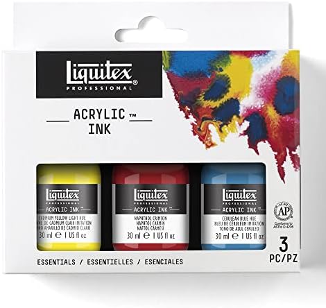 Liquitex Professional Acrylic Ink, 1-oz (30ml), Essential Color Set, Set of 3