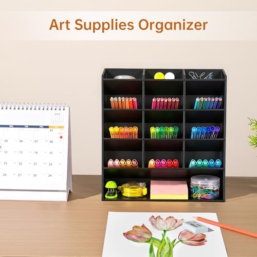 BEYGORM Acrylic Vertical Marker Organizer for 150 Markers, Desk Orgaizer