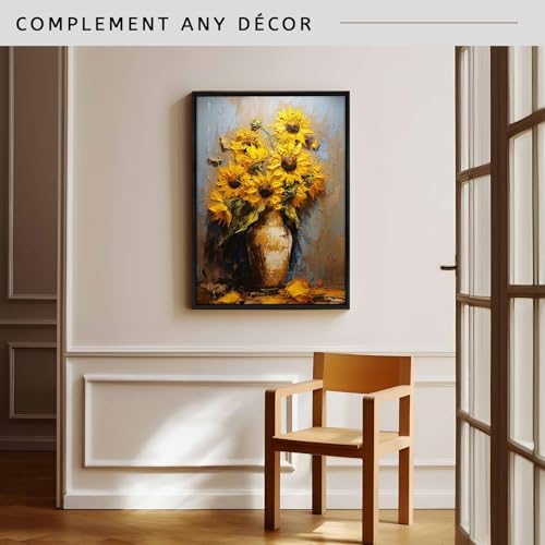 Floating Frames for Canvas, Wood-Look Frames for 1.25" Thick Canvas Paintings, Floater Frame Kit Available in 50 Sizes and 4 Colors for Room Wall Decor and Art Decor (30x30inch Black 1-Pack)