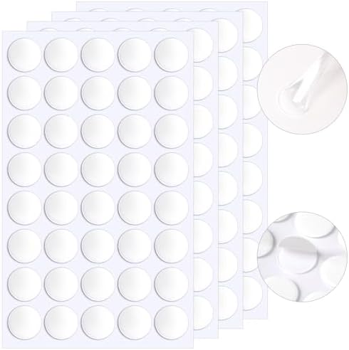 JANYUN 140 Pcs Clear Sticky Tack Dots, 25 mm Putty Clear Tape for Crafts