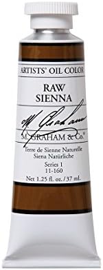 M. Graham Artist Oil Paint Raw Sienna 1.25oz/37ml Tube