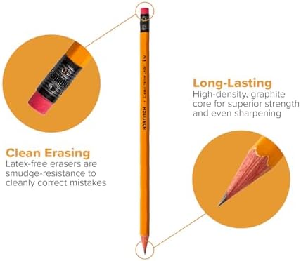 Bostitch Office Premium #2 Pencils, American Cedar Wood, Pre-Sharpened, HB Graphite, 60-Pack