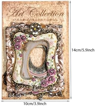 30Pcs Vintage Scrapbook Paper Photo Frame for Scrapbooking Junk Journal Collage Diary Embellishment DIY Photo Album DIY Craft Decoration, 10 Patterns (YSDC5)