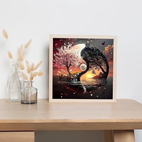 Acelii Tai Chi Tree 5D Diamond Painting Kits for Adults Beginners | DIY Full Round Drill Diamond Art Kits,Paint by Diamonds Dots Gem Art Crystal Easy,Home Wall Decor 13.78X13.78 Inch