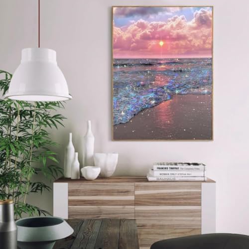 AIBOERL Paint by Numbers Kit for Adults Beginner,Sunset Beach, 12X16In