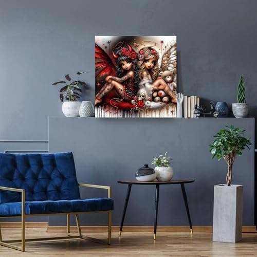 Zythron Diamond Art Kits for Adults,Angels and Demons Diamond Painting Kits