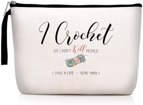 Crochet Gifts, Knitting Gifts for Women Her Zipper Pouch Bag Travel Bags
