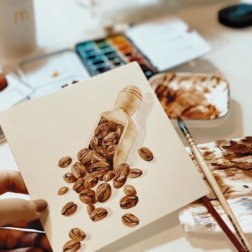 Mini Portable Handmade Artist Watercolor Paint,6 Colors Solid Watercolor