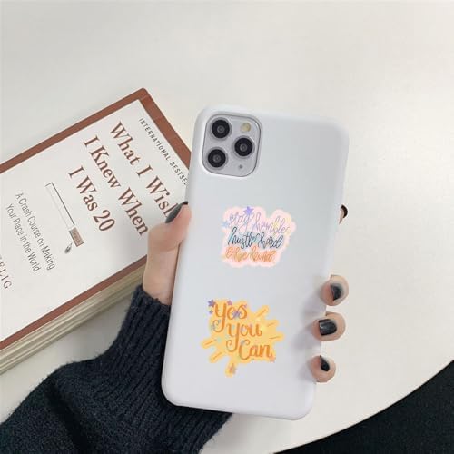 200PCS Holographic Inspirational Stickers, Positive Affirmation Sticker for Adults Kids Teachers Students, Glitter Motivational Stickers for Journals, Scrapbook, Water Bottle, Laptop