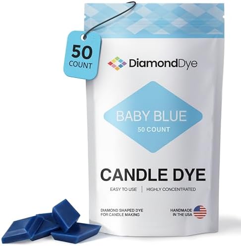Baby Blue Candle Dye Chips, Soy & Paraffin Candle Making, 50 Pack