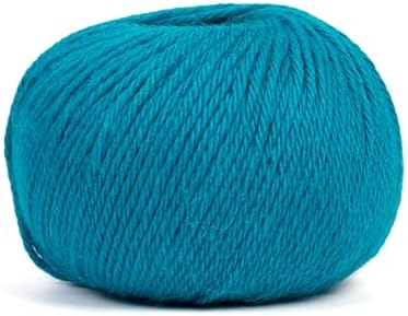 100% Baby Alpaca Yarn for Knitting & Crocheting - Set of 3 Skeins of Premium Yarn DK - Lightweight, Hypoallergenic & Thermal Peru Made - Ideal for Delicate Projects (BL120 - Peacock Blue)